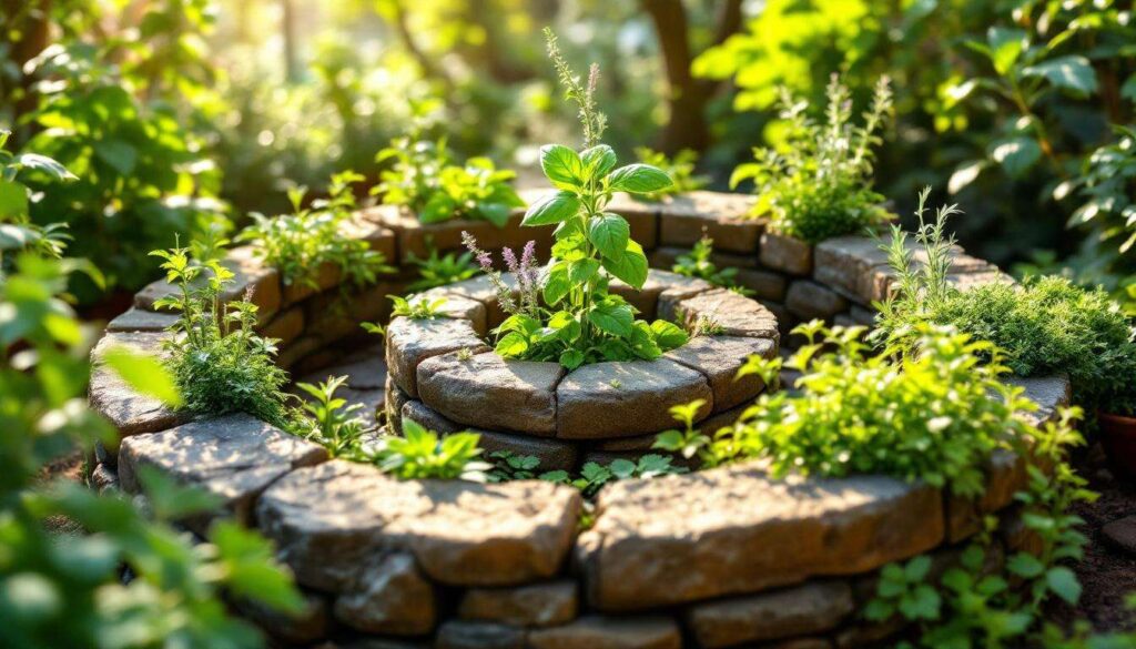 Kräuterspirale planen: Wie Sie auf kleinstem Raum zehn verschiedene Kräuter anbauen