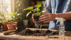 Der Fehler beim Umtopfen im Frühjahr der die empfindlichsten Wurzeln abbrechen lässt
